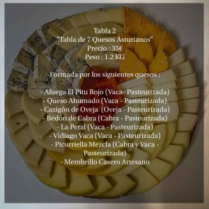 tabla 7 quesos asturianos