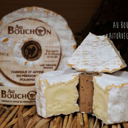 Queso Au Bouchon francés de vaca cortado, pasta blanda cremosa