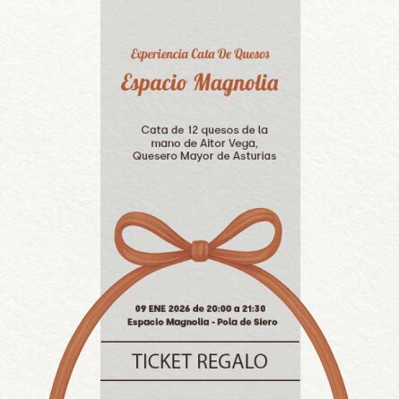 Ticket Regalo Cata De Quesos Espacio Magnolia